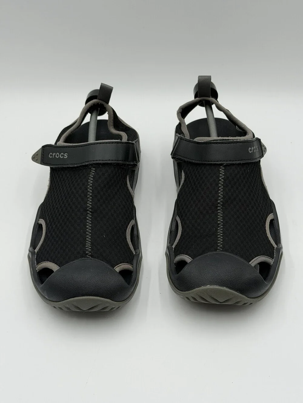 Crocs Swiftwater Mesh Men’s Size 13 Sandals Shoes Black Closed Toe Comfort